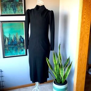 Long Black Knit Dress Sz L